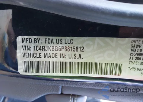 2023 Jeep Grand Cherokee L Limited 4X4 z USA, uszkodzony, nr VIN 1C4RJKBG6P8815812